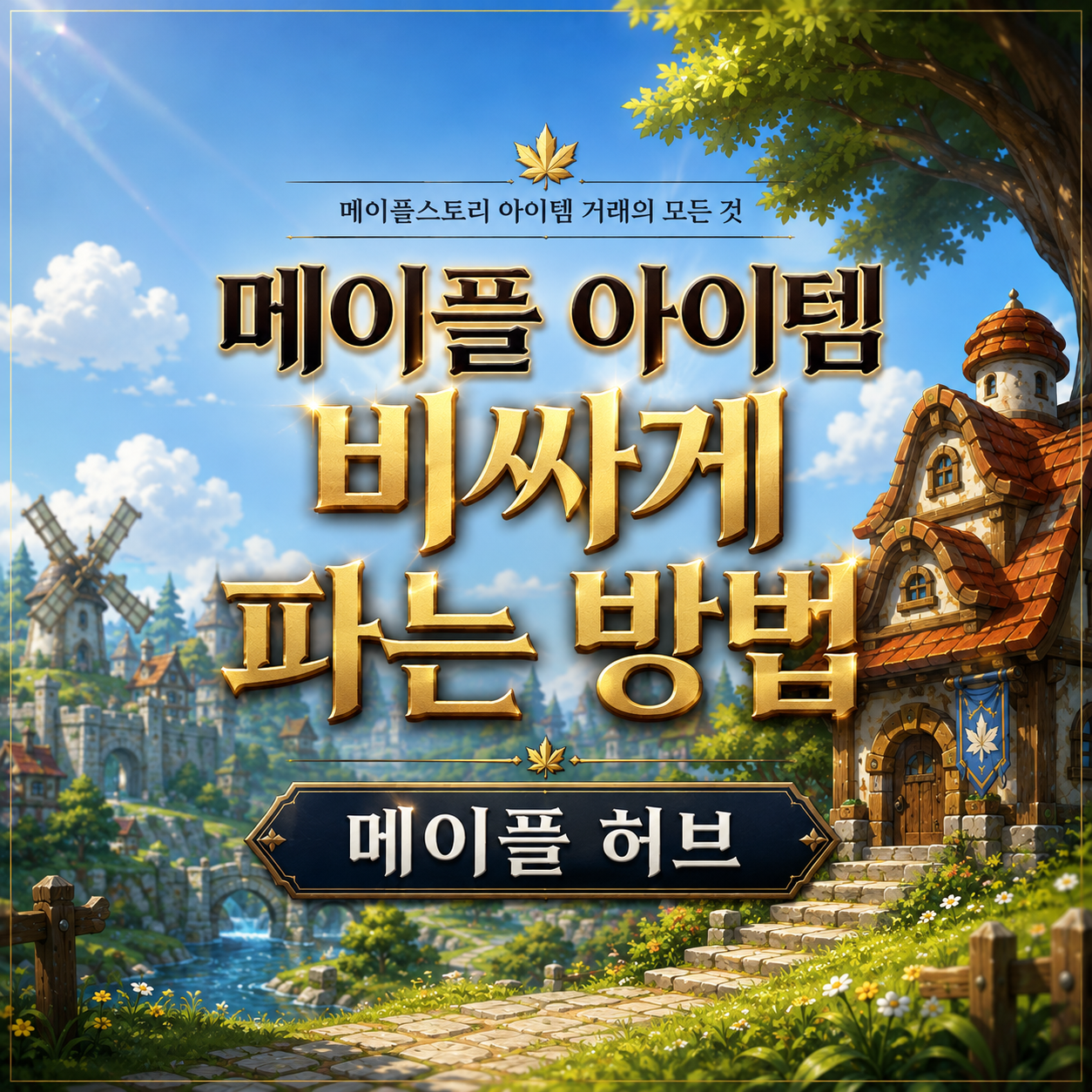 메이플 아이템 이젠 빠르고 비싸게 판매 하자! 이미지