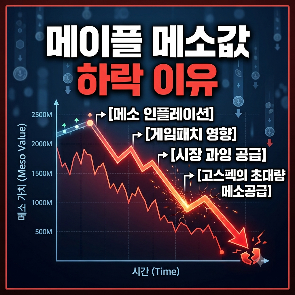 메이플 메소 하락 이유, 커뮤니티에서는 이렇게 봐요 이미지