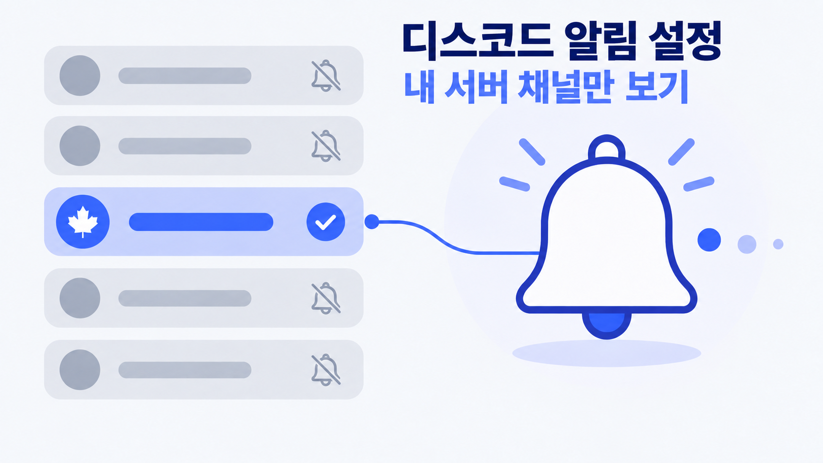 메이플 디스코드 알림 설정, 내 서버 채널만 보는 법 이미지