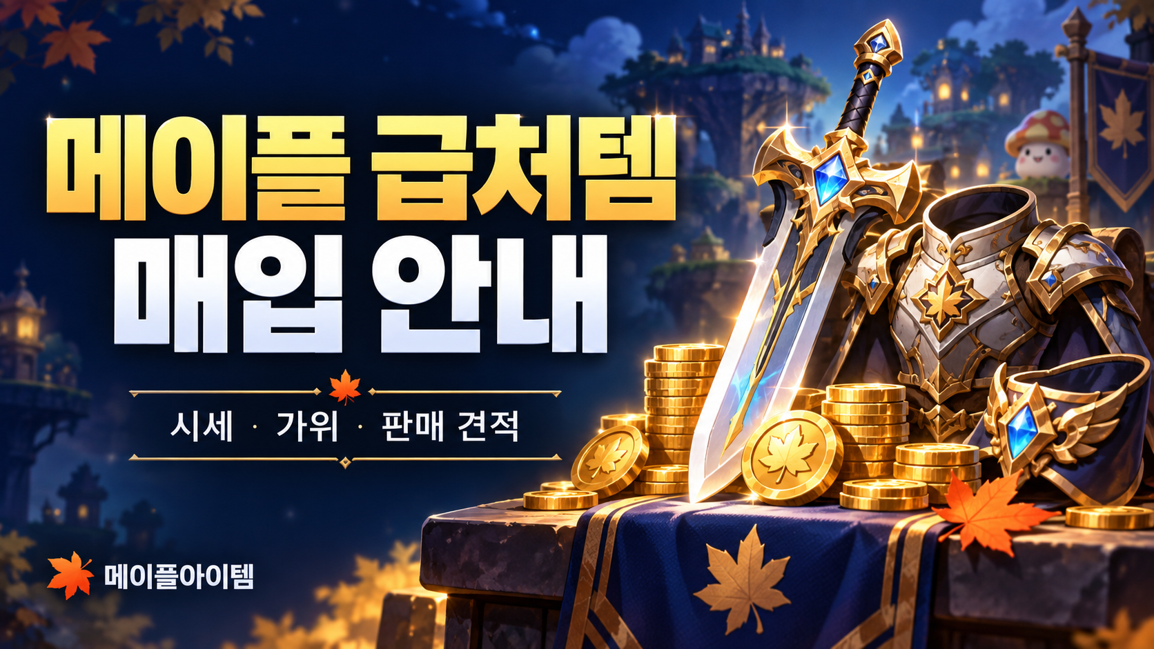 # 메이플 급처템 매입 안내｜아이템 판매 전 시세·가위·견적 확인 방법