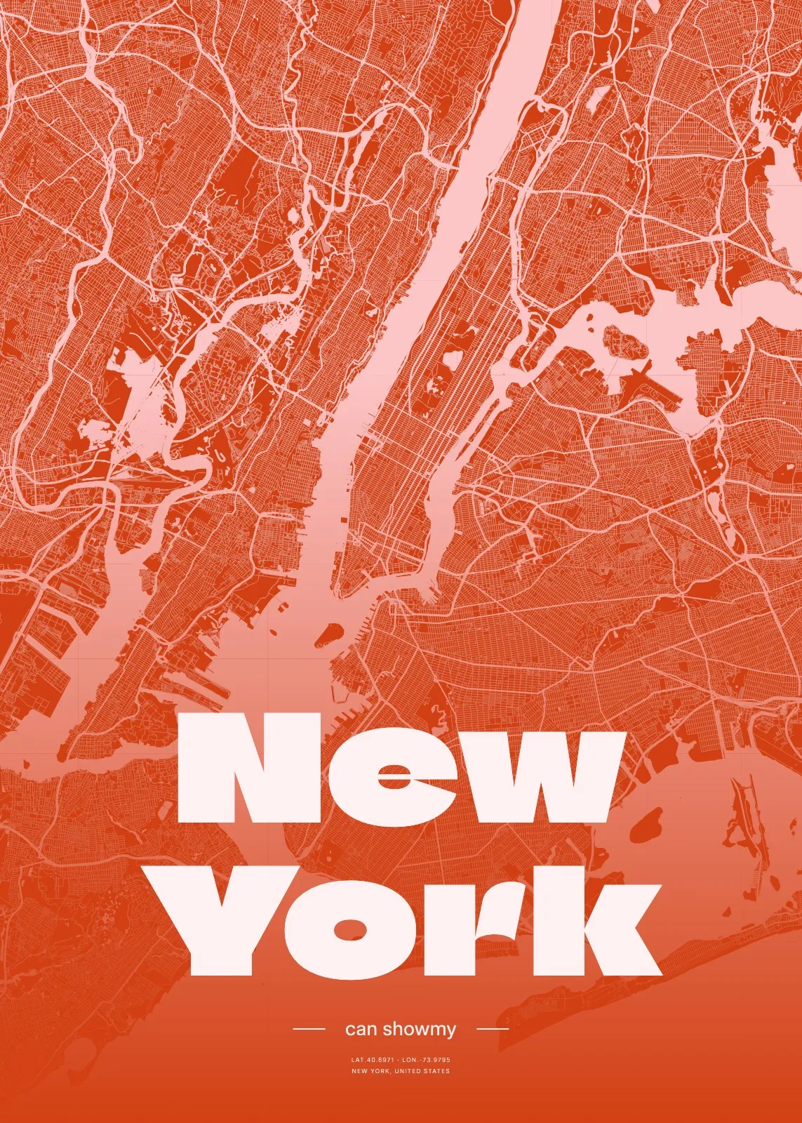 High-resolution vector city map preview