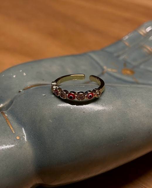 Anillo Ojo Rojo con Piedra