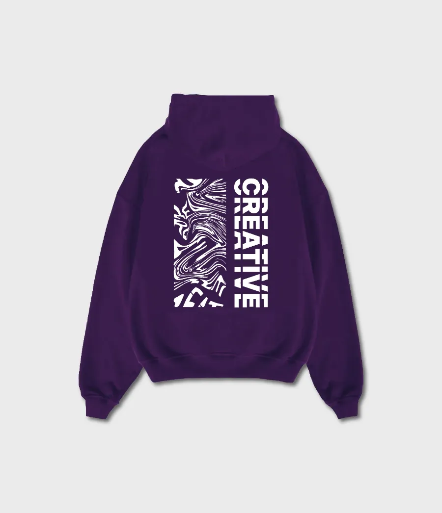 POLERA MORADA ‘’CREATIVE‘’ OVERSIZE UNISEX