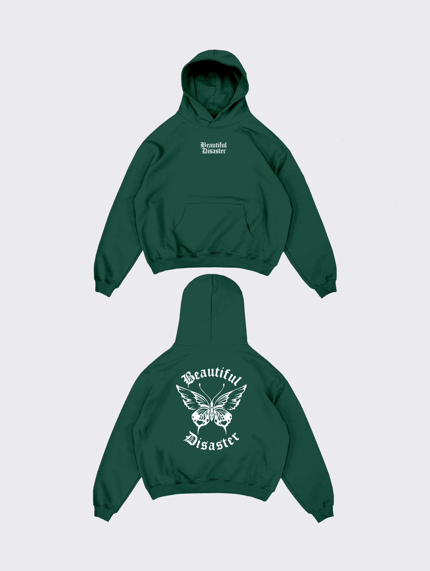 POLERA VERDE BOTELLA ‘’BEAUTIFUL‘’ OVERSIZE UNISEX