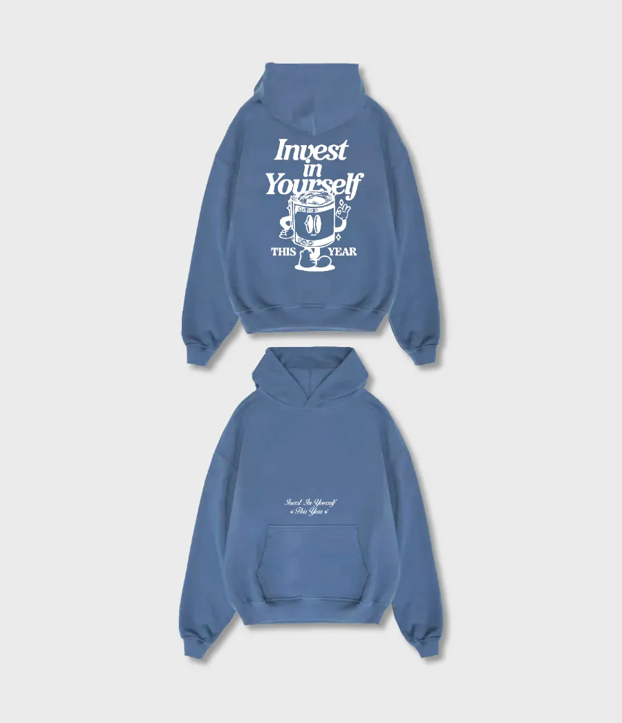 POLERA AZUL DENIM ‘’INVEST‘’ OVERSIZE UNISEX