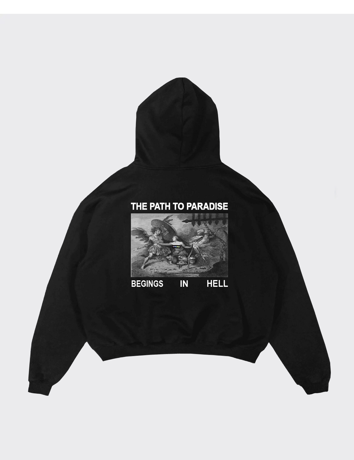 POLERA NEGRA ‘’PARADISE‘’ OVERSIZE UNISEX