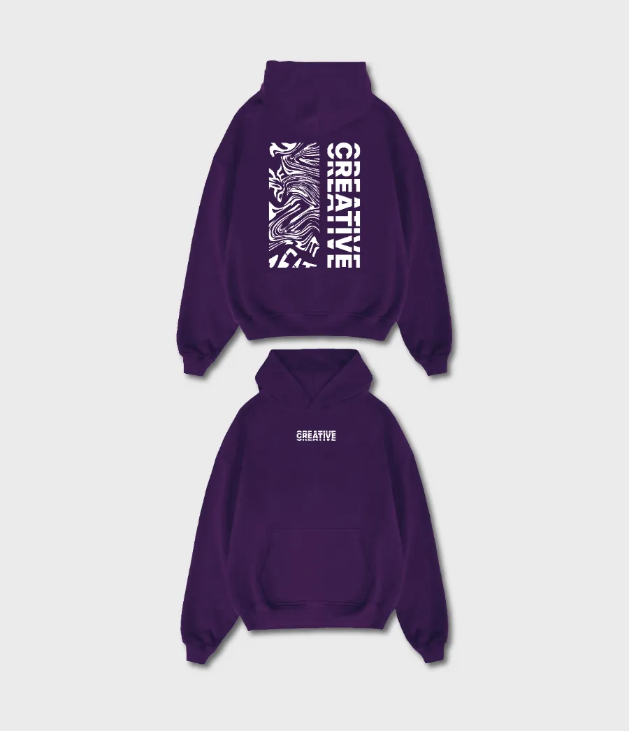 POLERA MORADA ‘’CREATIVE‘’ OVERSIZE UNISEX