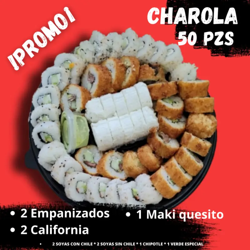 Charola 50 pzs