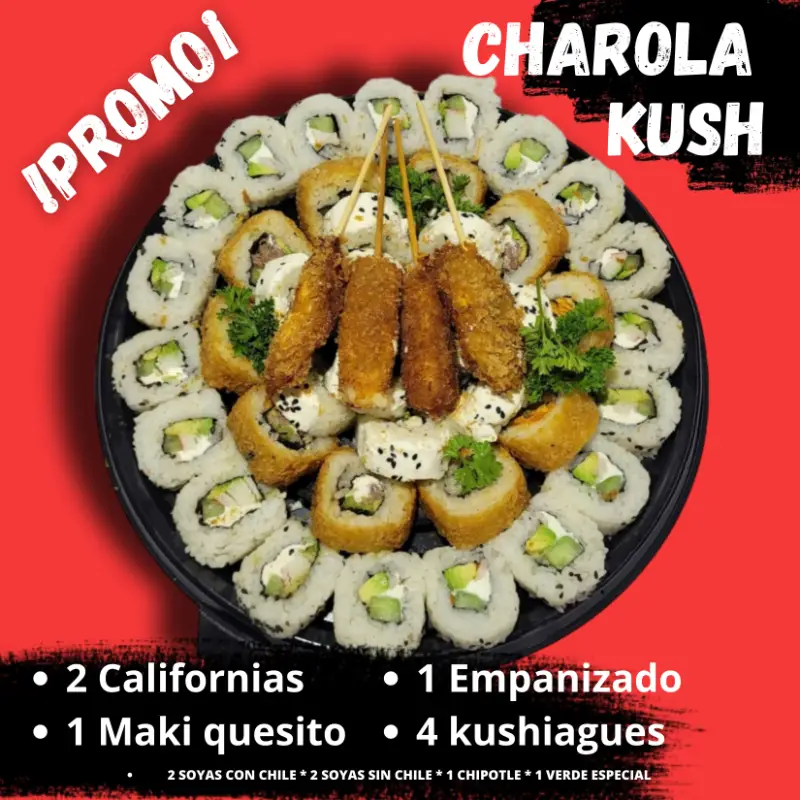 Charola kushiagues 44 pzs