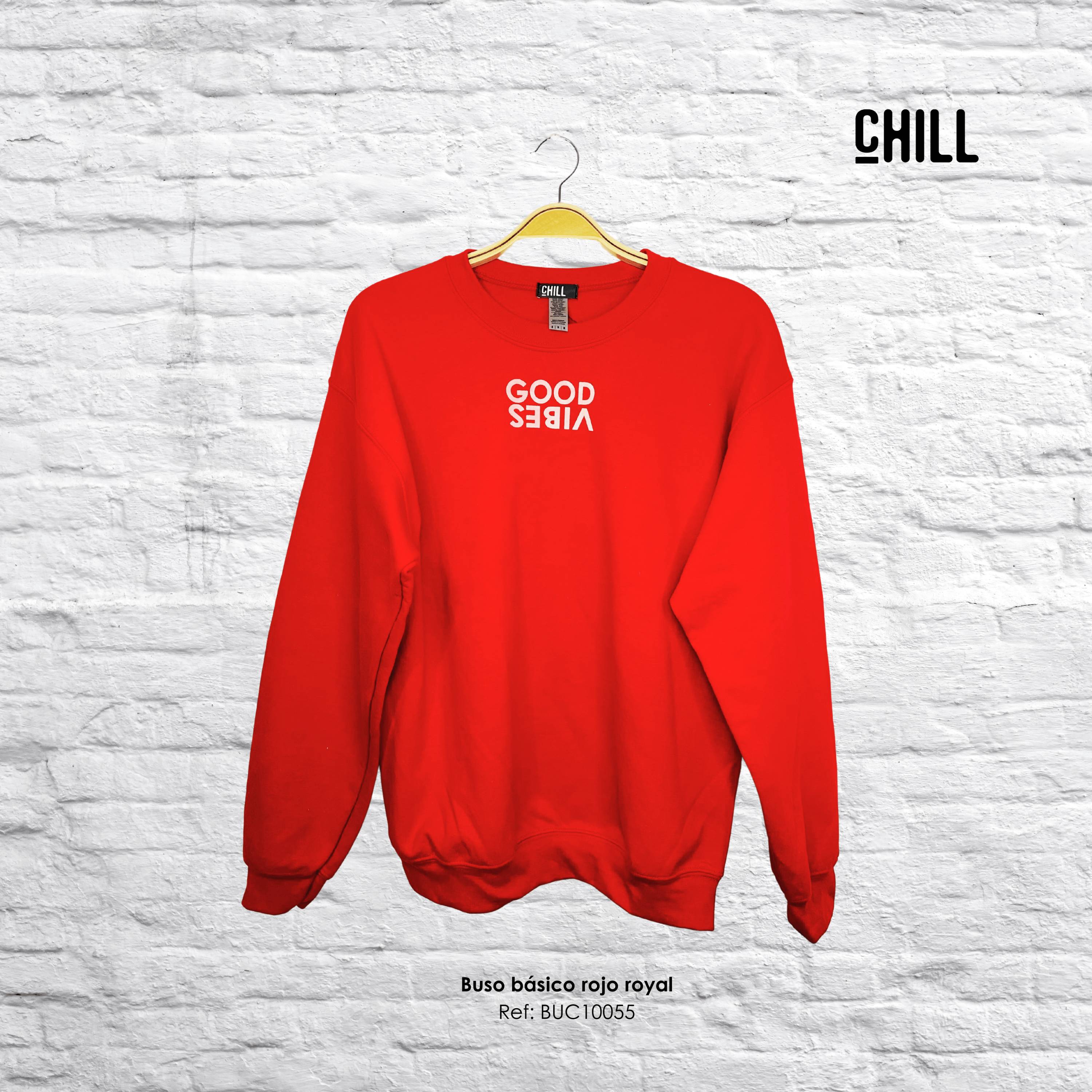 Buso Unisex Cuello Redondo Rojo