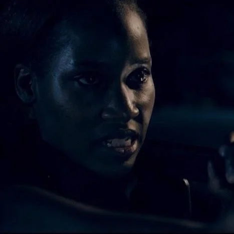 Marie Wilde on set of 'Pure Blue'