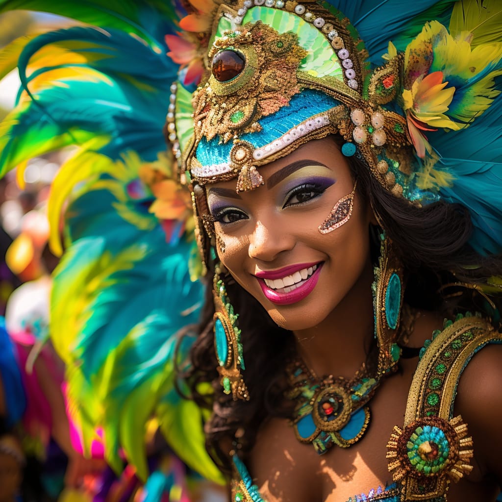 The Vibrant Colors of the Indo-Caribbean Parade!