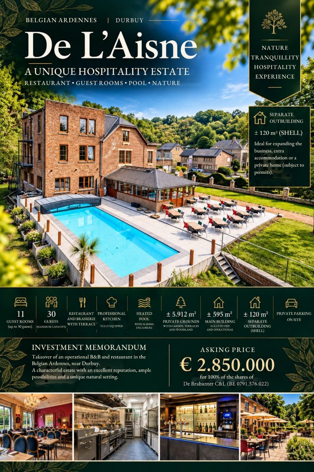 Luxury Hospitality Estate near Durbuy, Belgium – Hotel, Restaurant & Pool — photo 1 of 19