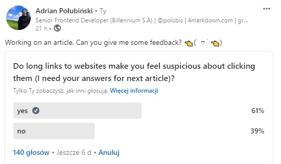 The Suspicious Link Poll