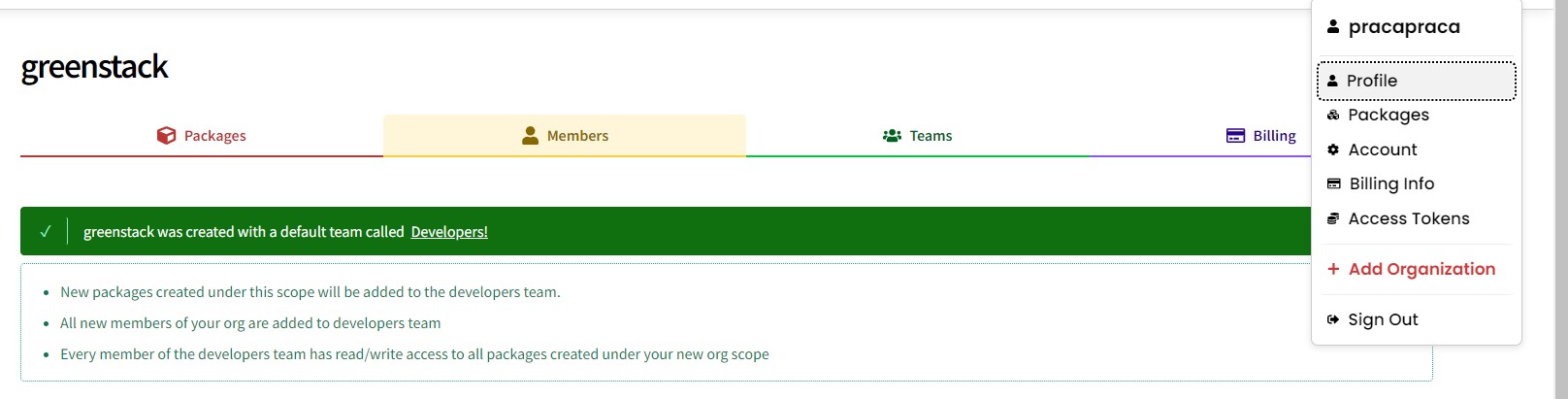 Npm Organization Creation Process