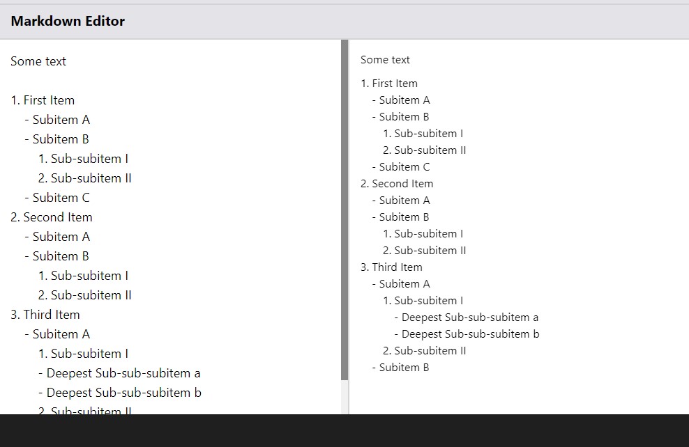 Transformation of Nested Lists Showcase