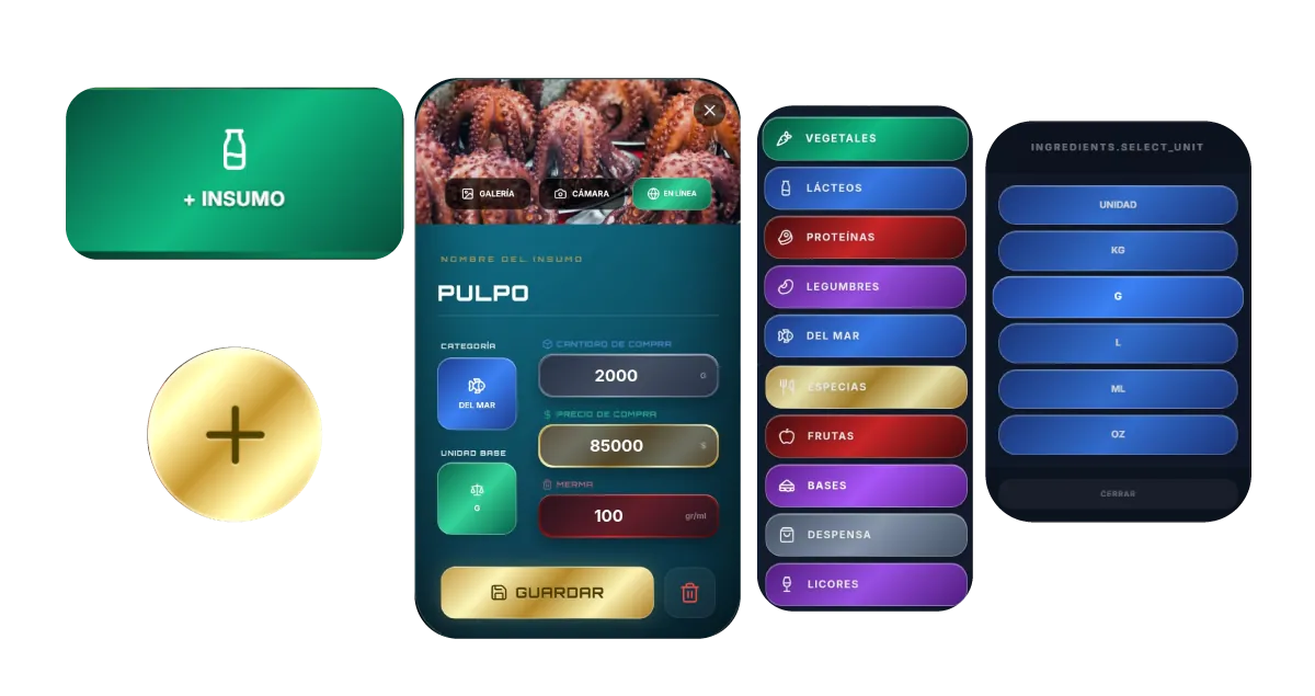 Insumos Botones GNIA