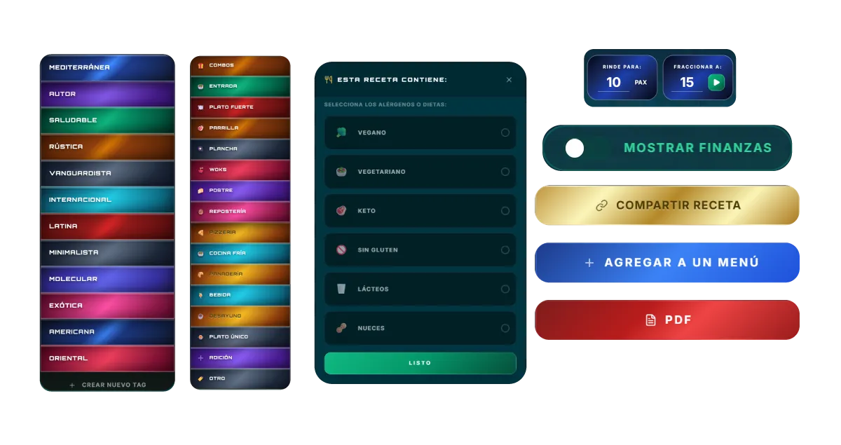 Botones Recetas GNIA