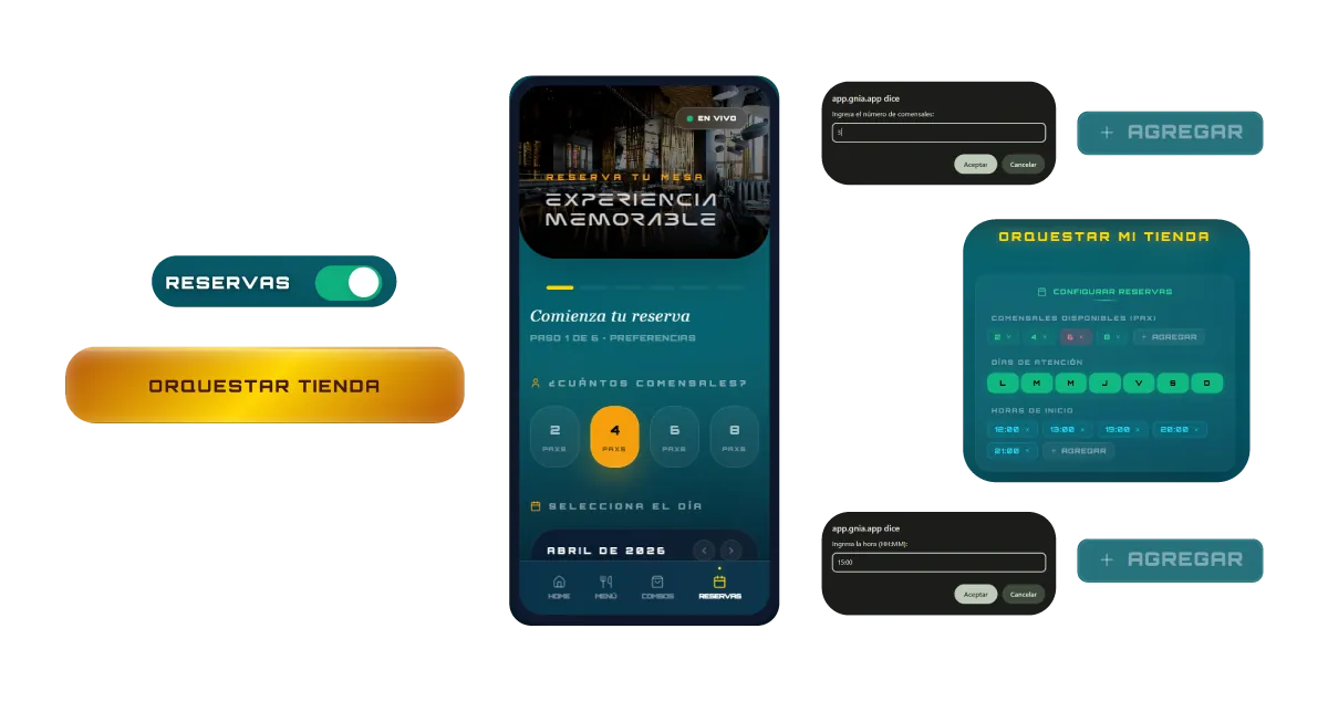 GNIA reservas: configuración