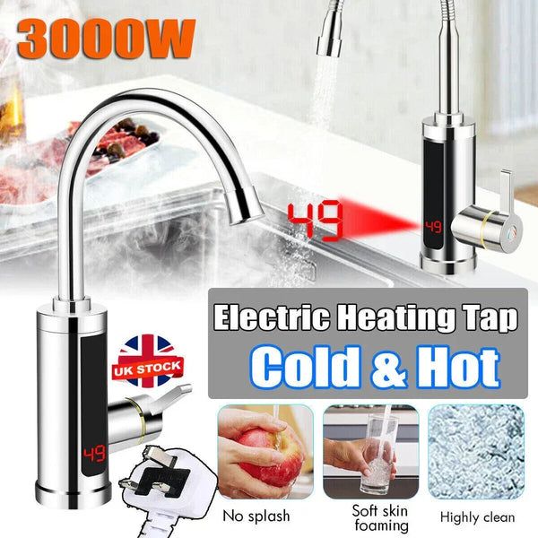 Electric Heating Tap Kitchen Bathroom Fast Instant Hot Water Heater Faucet UK - 29.00 GBP - Samford Street, St. John's Wood, England, NW8 8FR - Marketplace