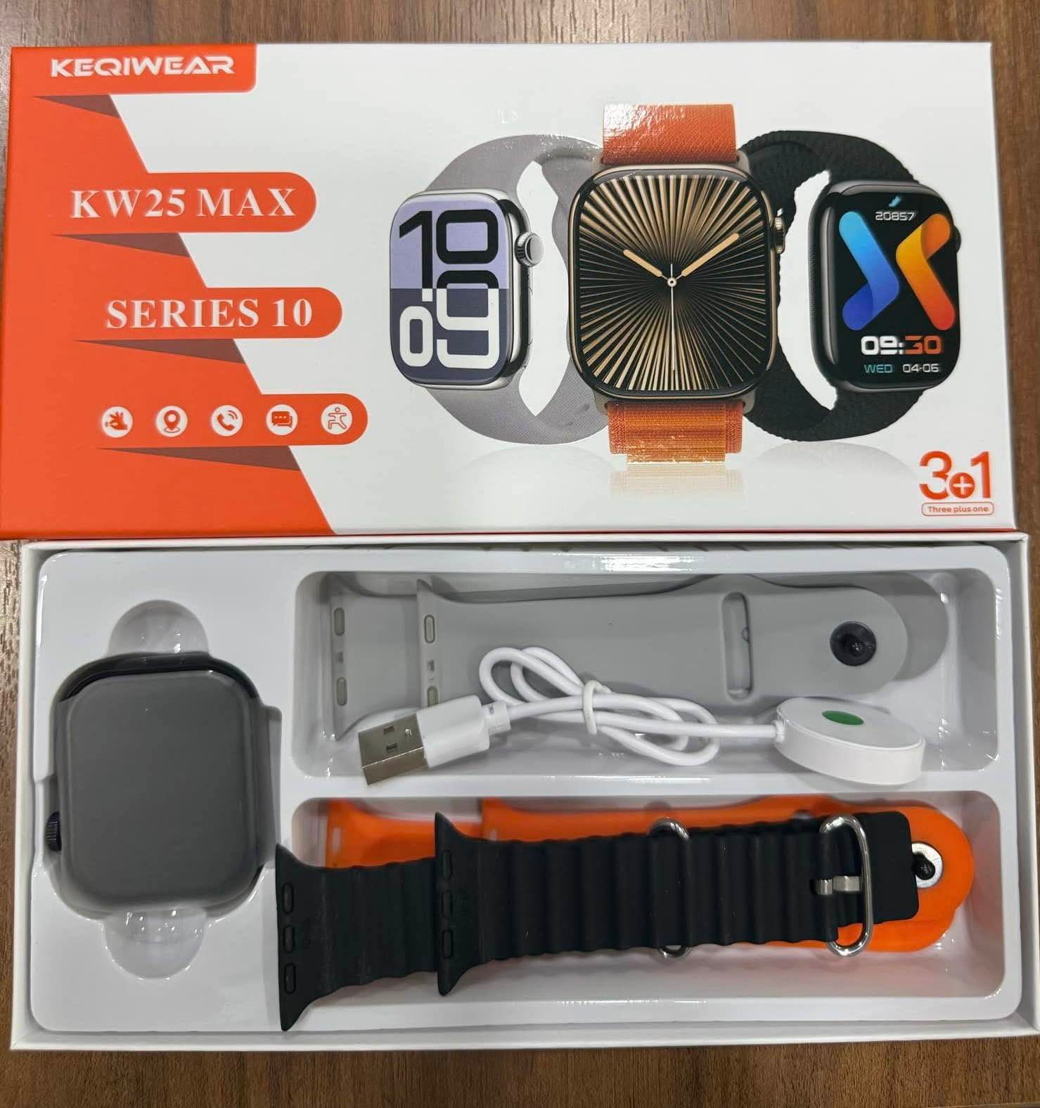 KEQIWEAR KW25 MAX Series 10 Smart Watch - 3+1 Combo (3 Strap + 1 Watch) - 1250.00 BDT - Bangladesh - Marketplace
