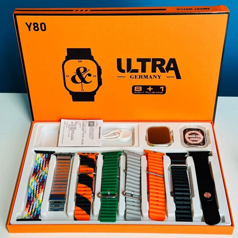Y80 ULTRA Smart Watch - Germany Edition - 8 In 1 Straps + Watch Case* - 1550.00 BDT - 23/a, Sikkatuly Lane, Bongshal, Dhaka Division, 1100 - Marketplace