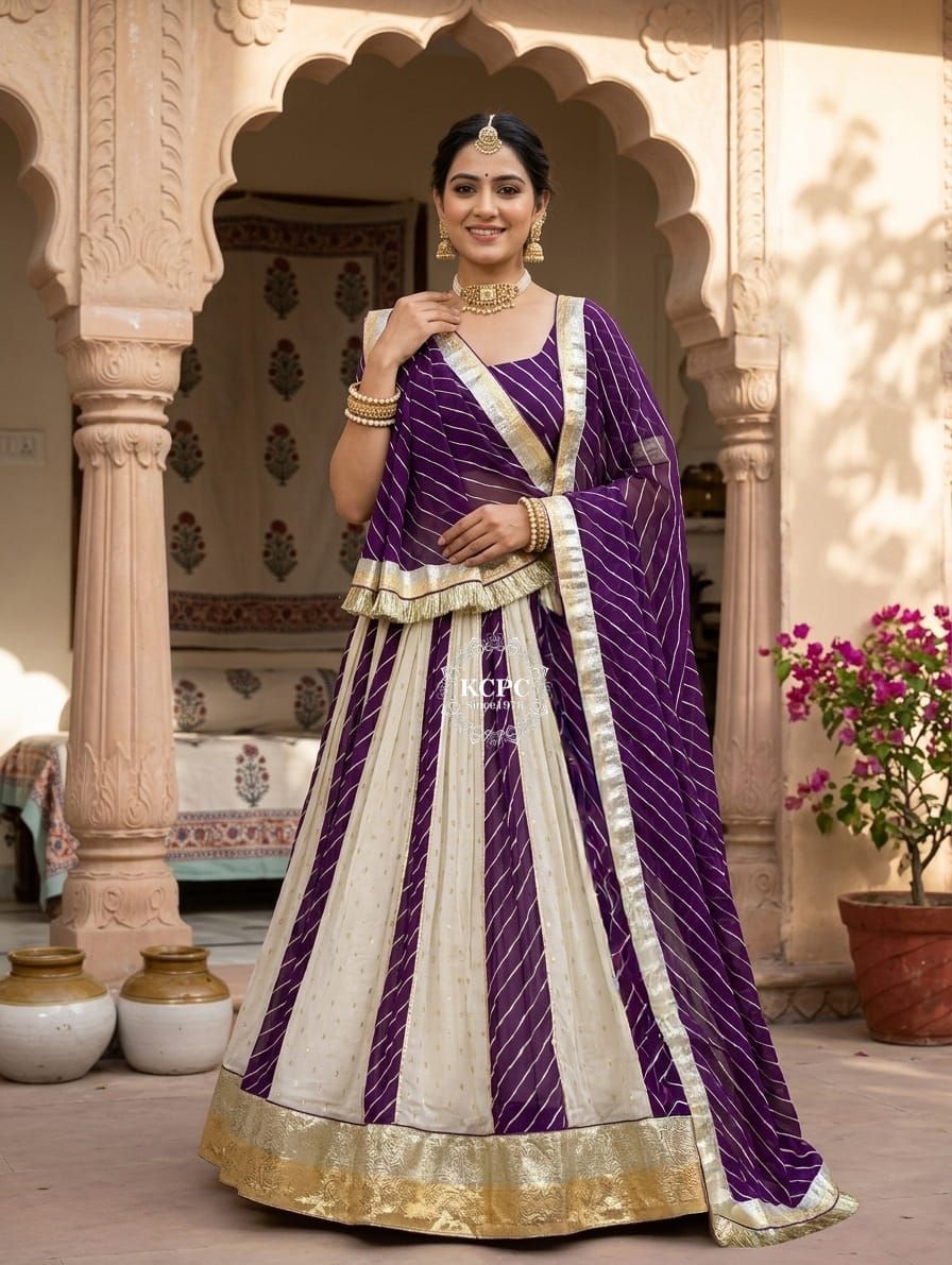 KcPc New Premium Leheriya Style Lehenga With Rich Gota Patti Embellishment - 3725.00 INR - Udaipur - Marketplace