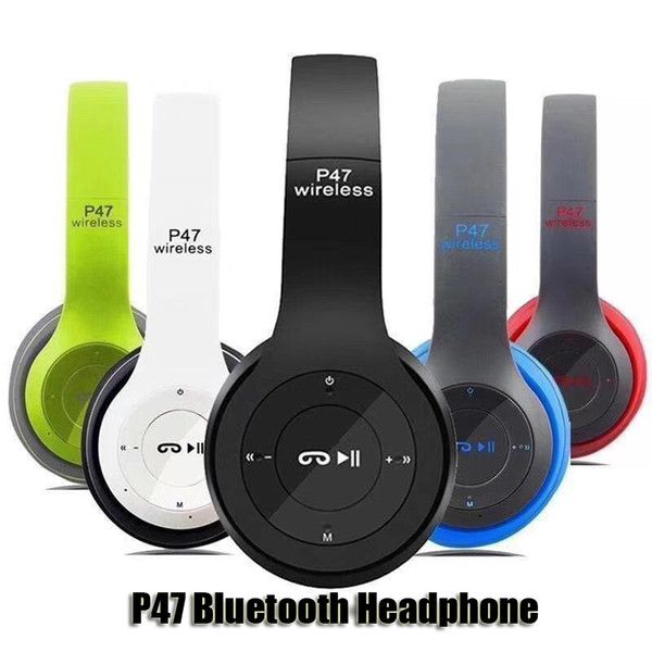 P47M Cute Fashion Cat Ears Wireless Headphones Flash Light LED RGB Gaming Bluetooth Headset For Girl Kids Foldable Earph