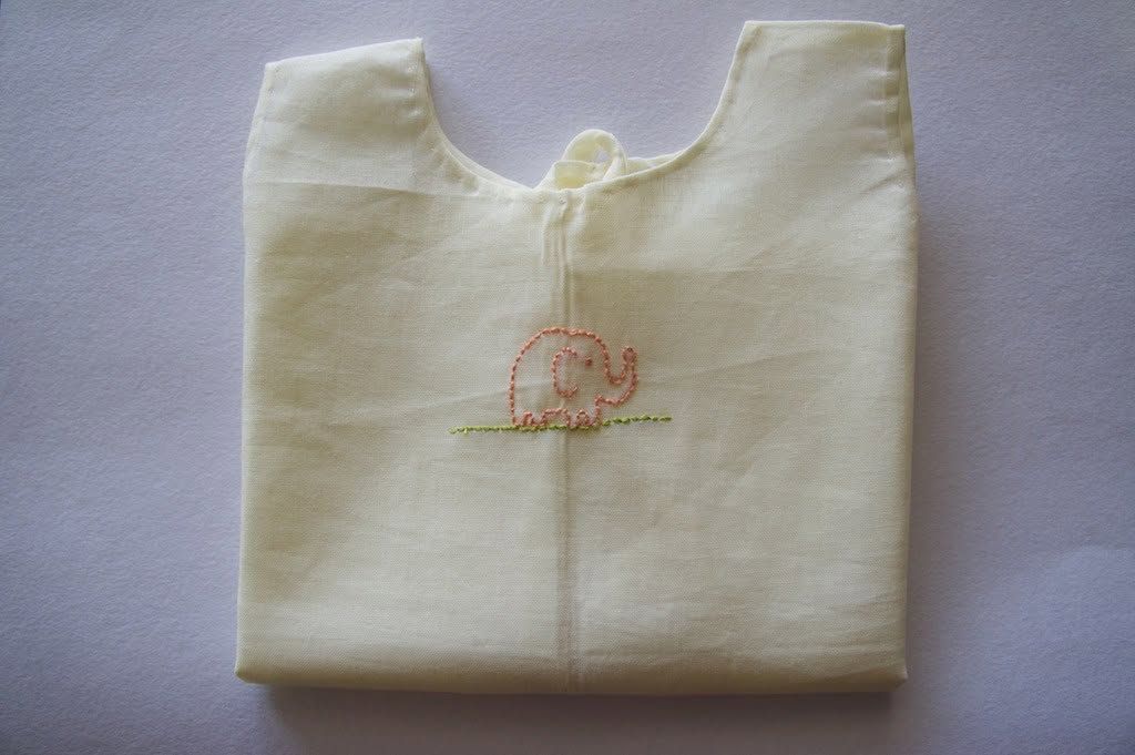 Hand embroidered baby shirt / dress