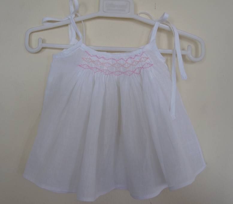 Smocked baby girl frock