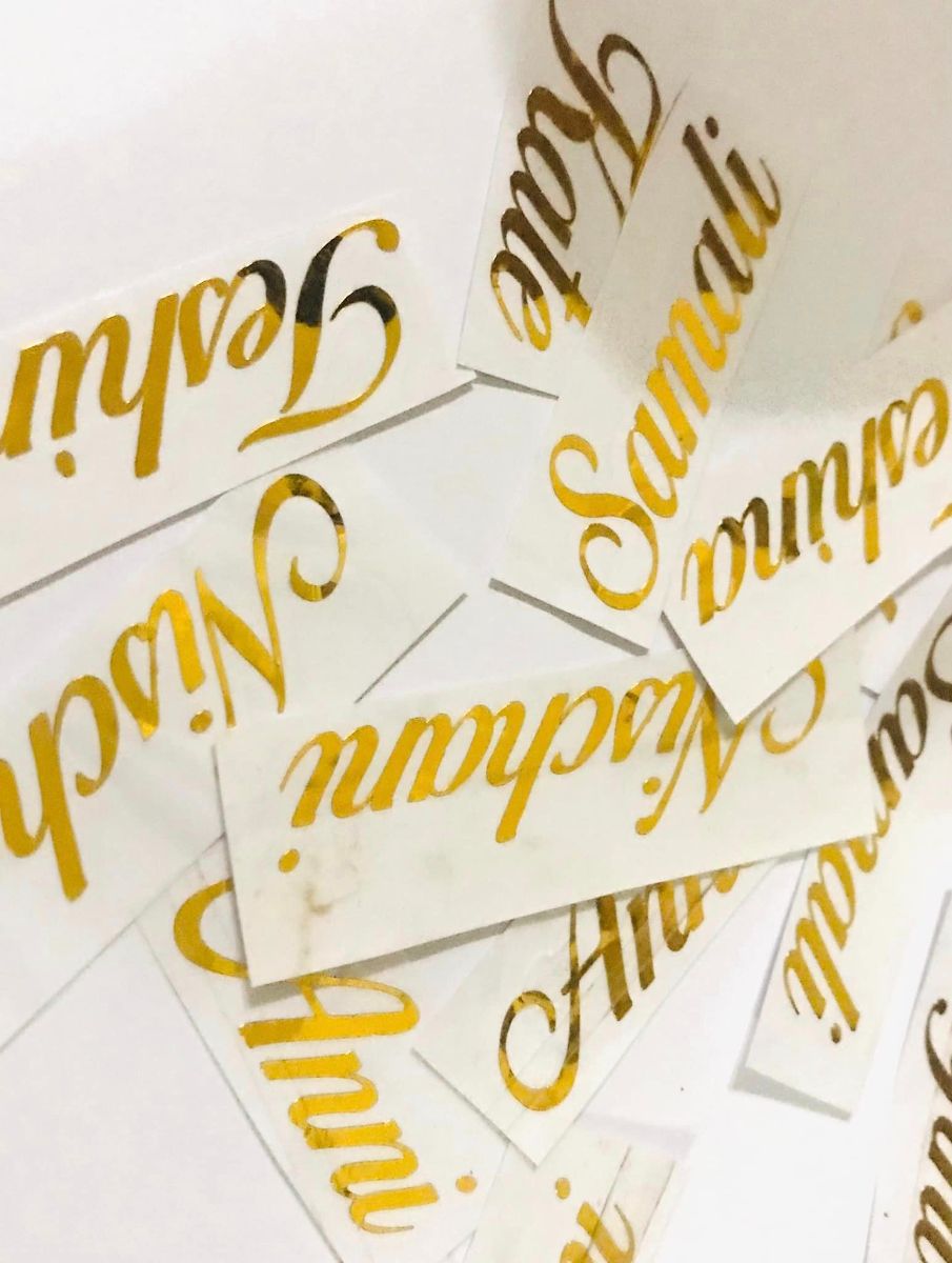 Custom Designed Gold foil Stickers for resin art 