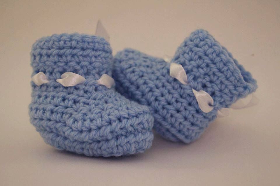 Crochet baby booties