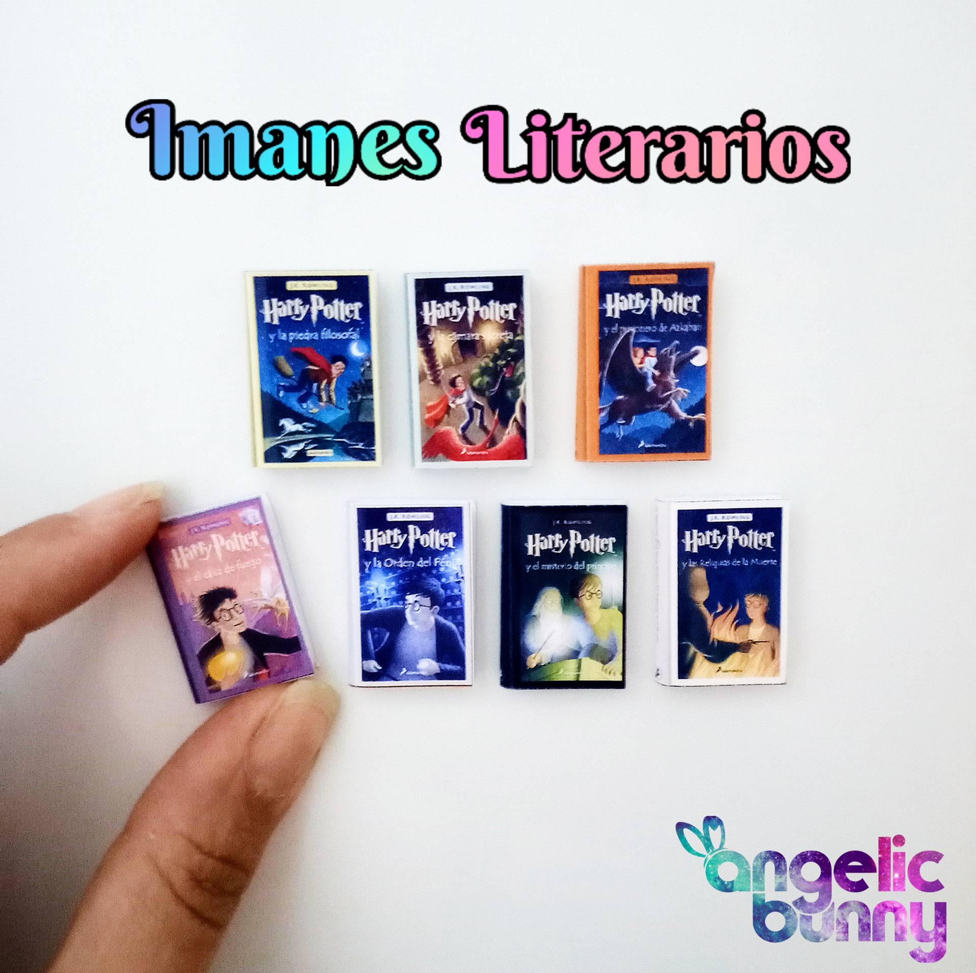 Imanes Mini Libros Saga HP x7