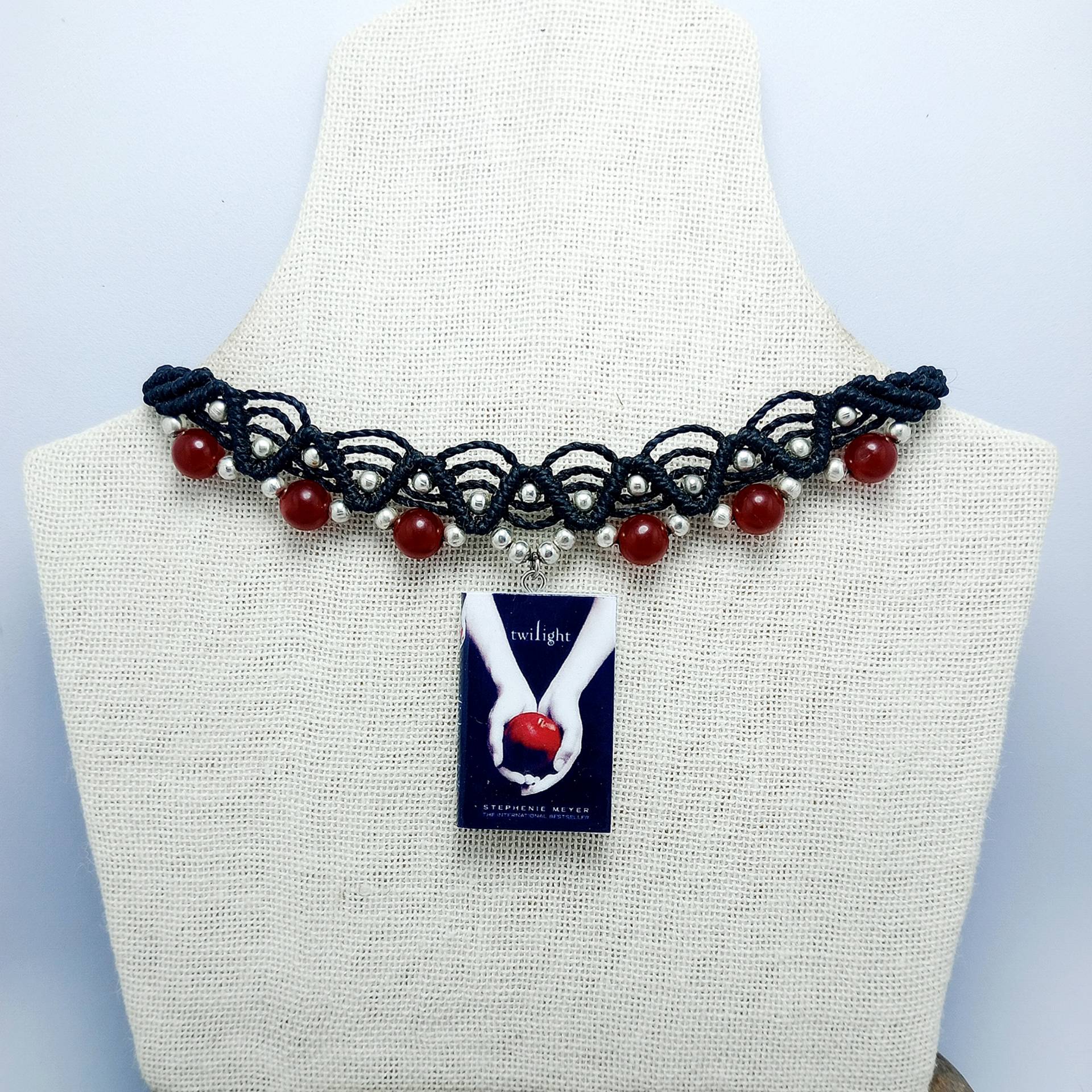 Choker Crepúsculo con Ágata Roja