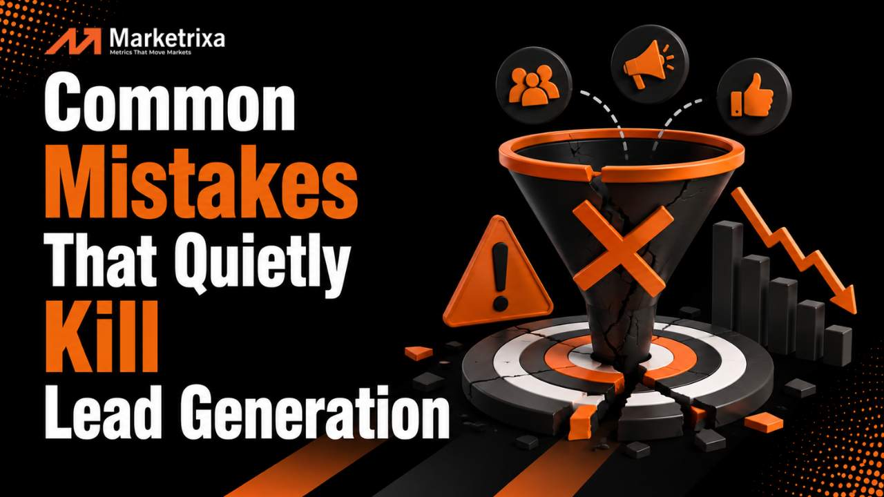 Common mistakes that quietly kill lead generation — Marketrixa