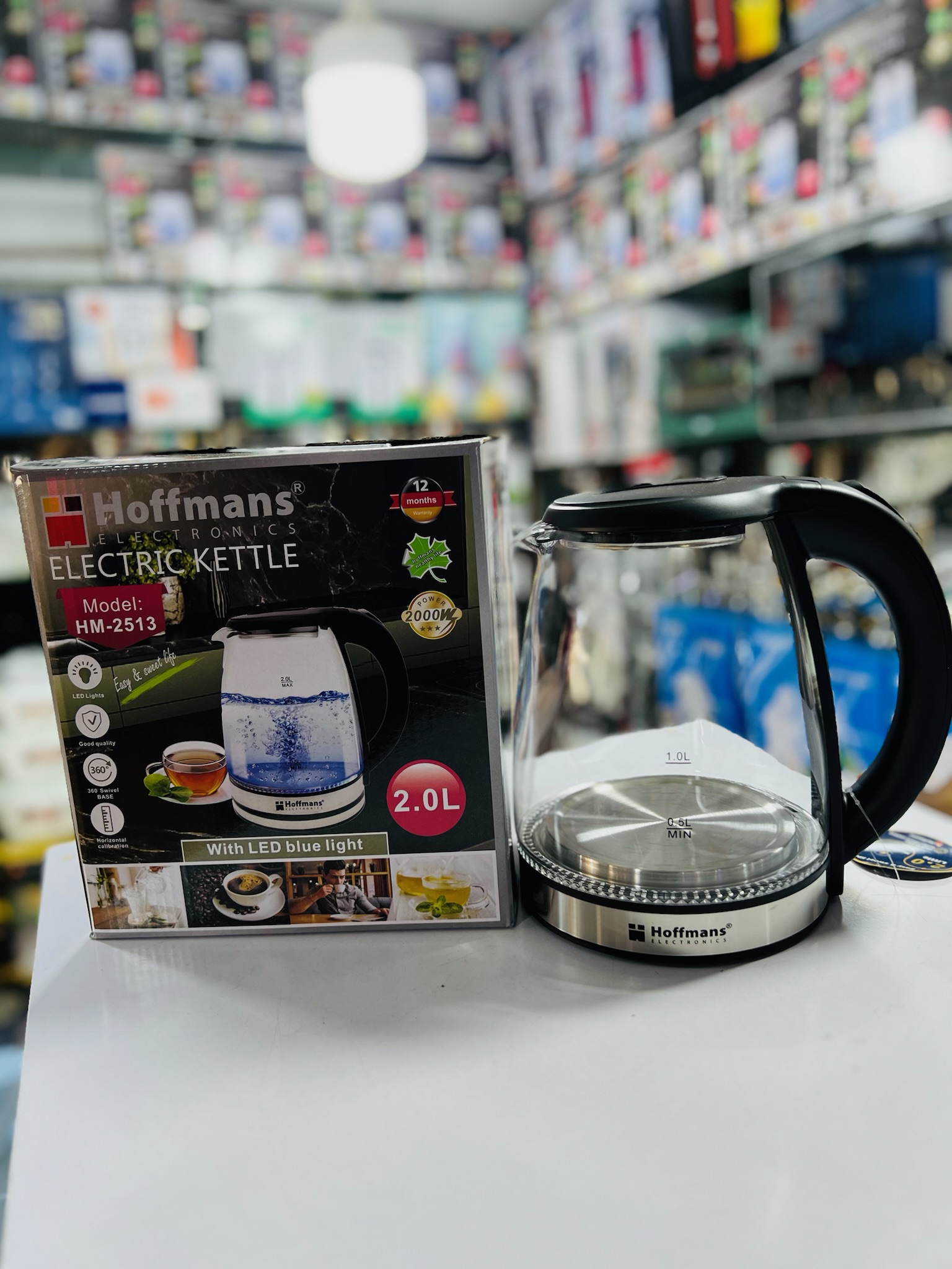 Glass Kettle 2.0L Hoffmans Uganda