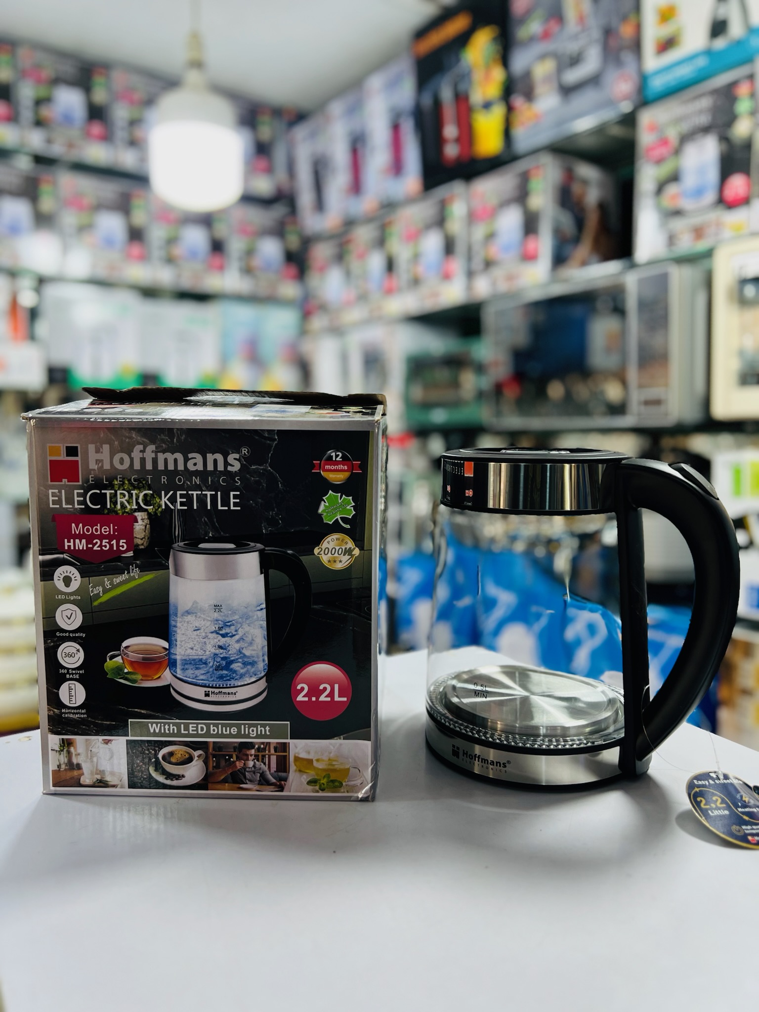 Hoffmans Glass kettle 2.2L Uganda