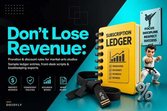 Don’t lose revenue to confusing billing: proration, mid‑month signups and discount rules for martial‑arts studios