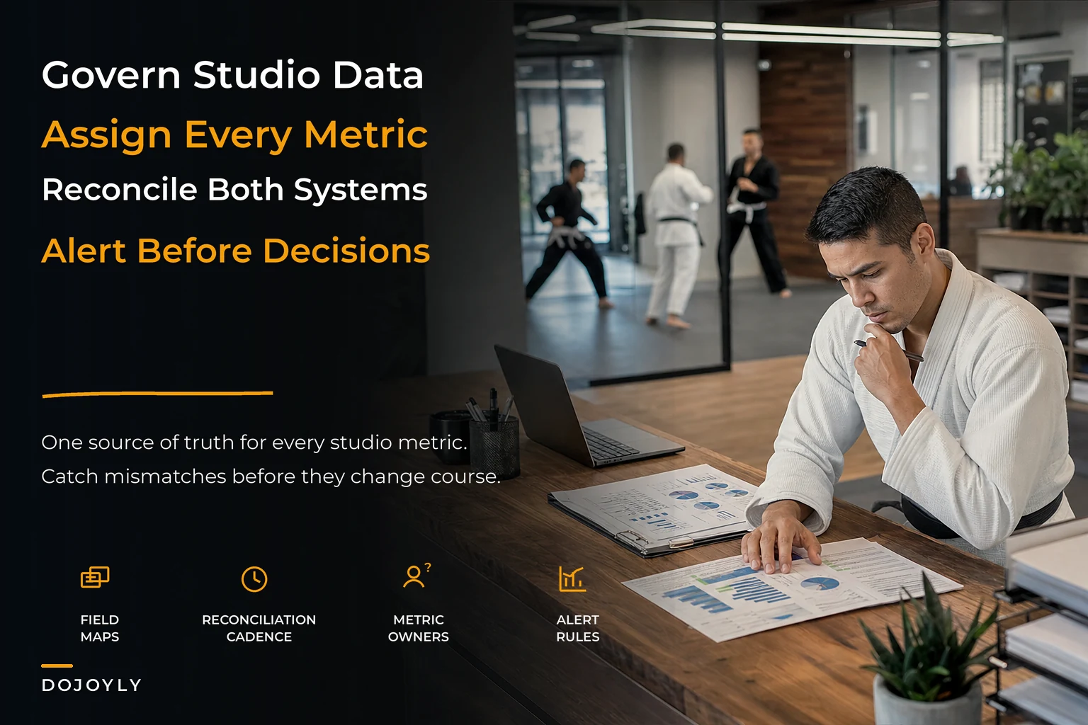 Studio data governance, ownership and reconciliation rules for owners