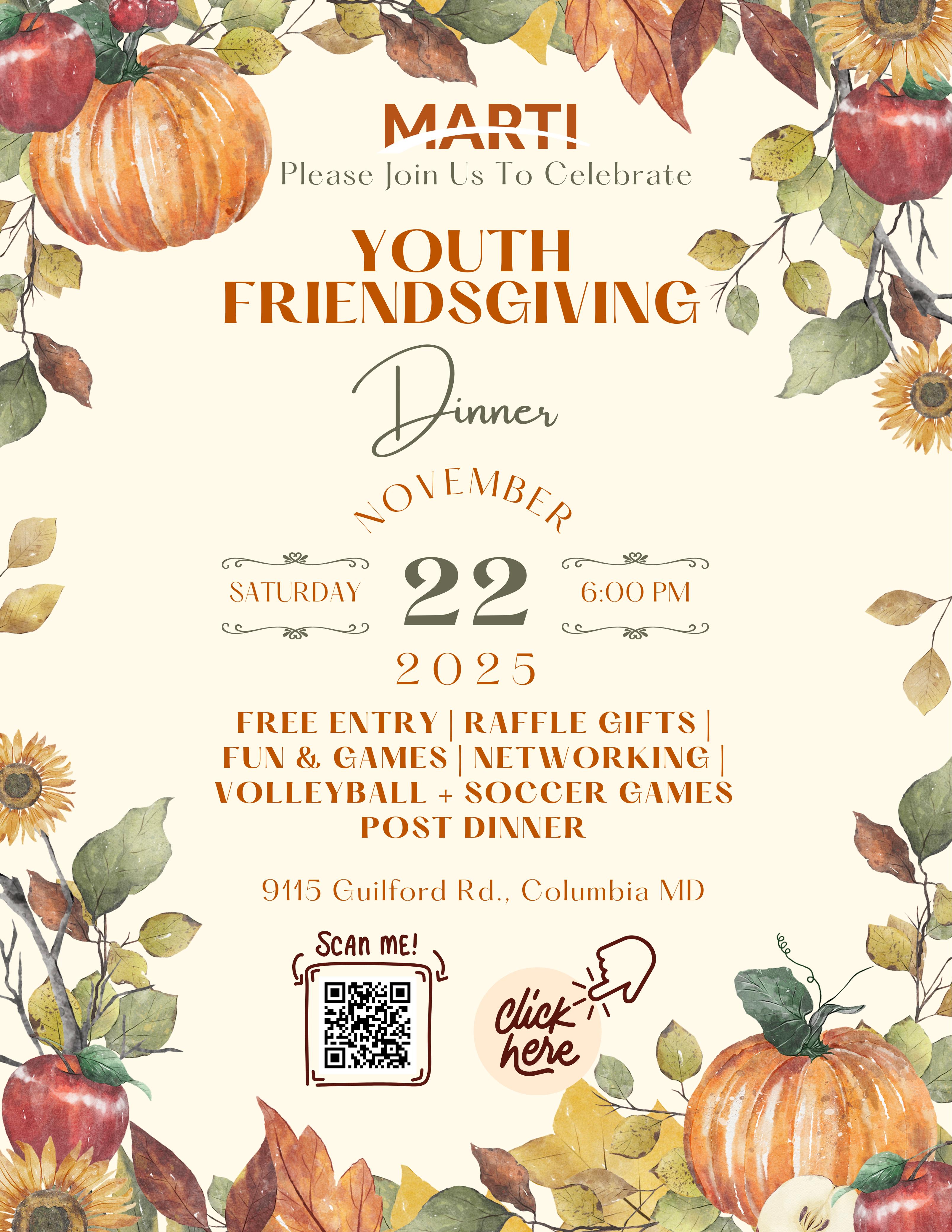 Youth Thanksgiving Dinner