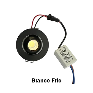 Spot Negro 2w diametro 3.1CM FRIO VELL MAX