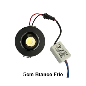 Spot Negro 2w diametro 5CM FRIO VELL MAX