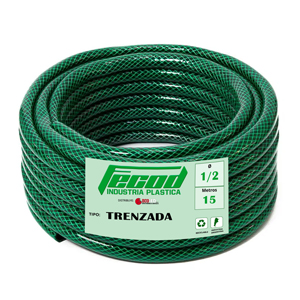 Manguera riego REFORZADA TRENZADA 1/2 x15m FECOD
