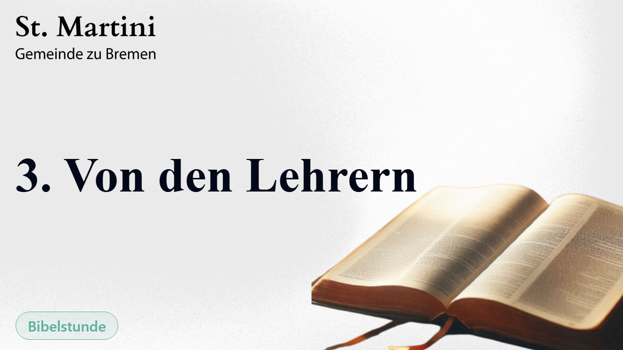 3. Von den Lehrern