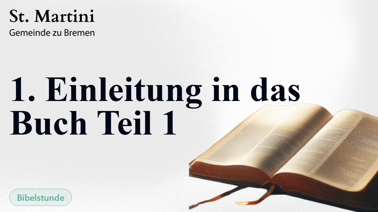 1. Einleitung in das Buch Teil 1