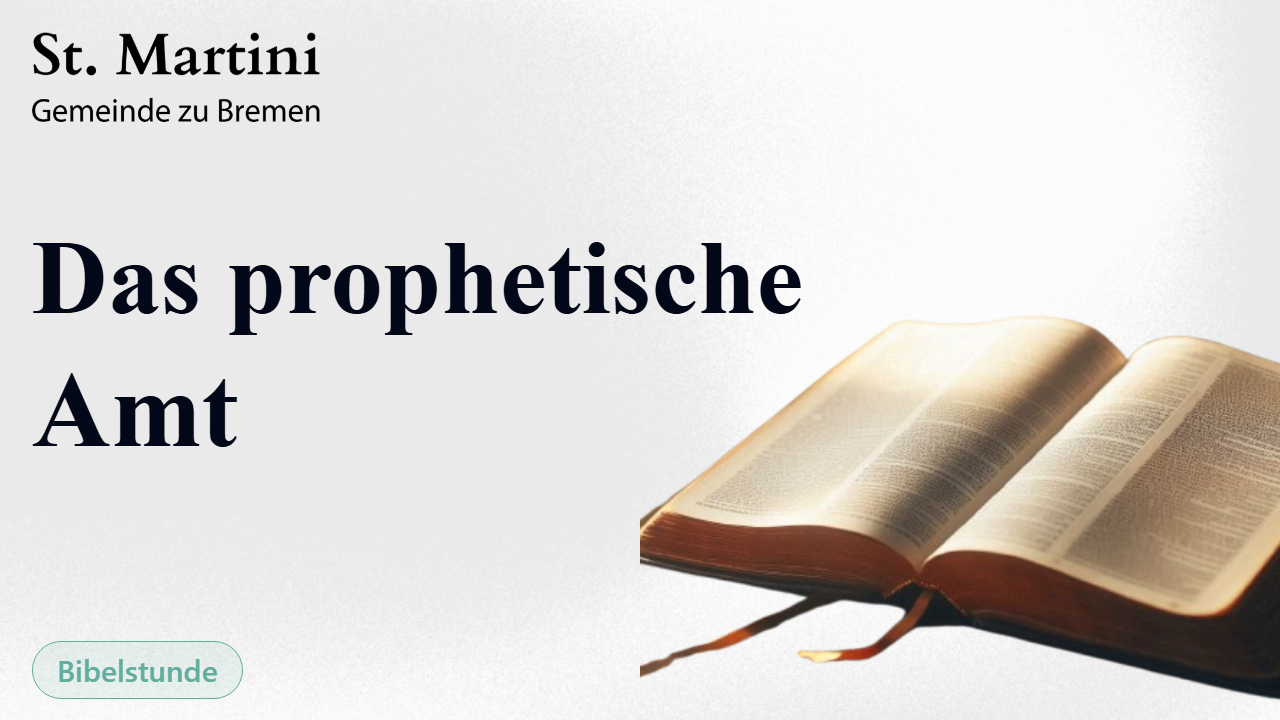 Das prophetische Amt