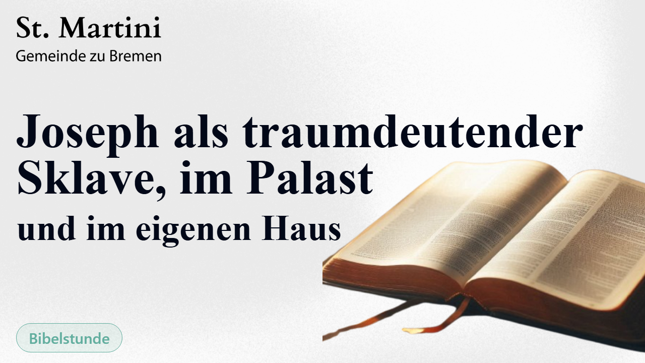 Joseph als traumdeutender Sklave, im Palast und im eigenen Haus