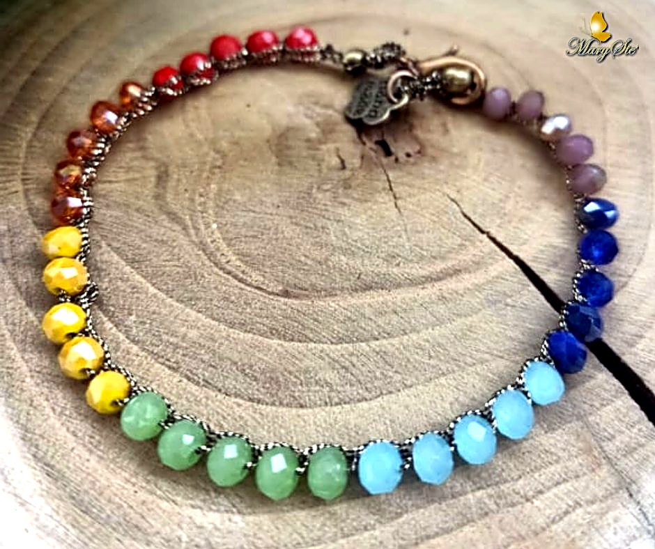 BRACCIALE CHAKRA CON FILO DI SETA