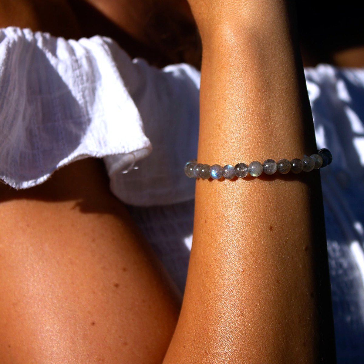 BRACCIALE ELASTICO LABRADORITE