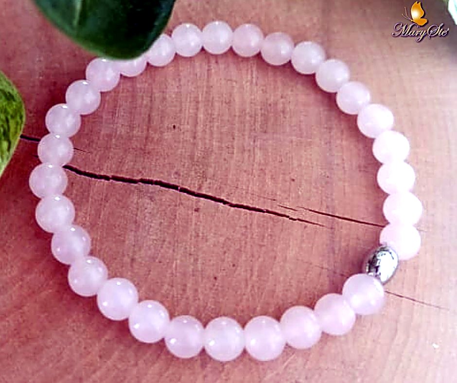 BRACCIALE ELASTICO QUARZO ROSA